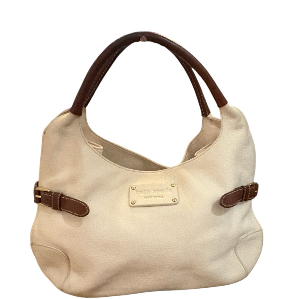 Kate Spade Cream and Brown Hobo Bag